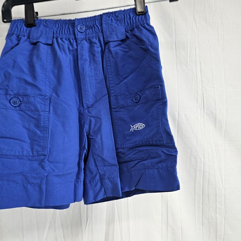 AFTCO Royal Blue Original Fishing Shorts Boys Size 26 Cargo